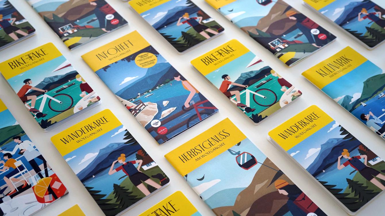 Wolfgangsee Tourismus Radkarte, Wanderkarte und Herbstfolder